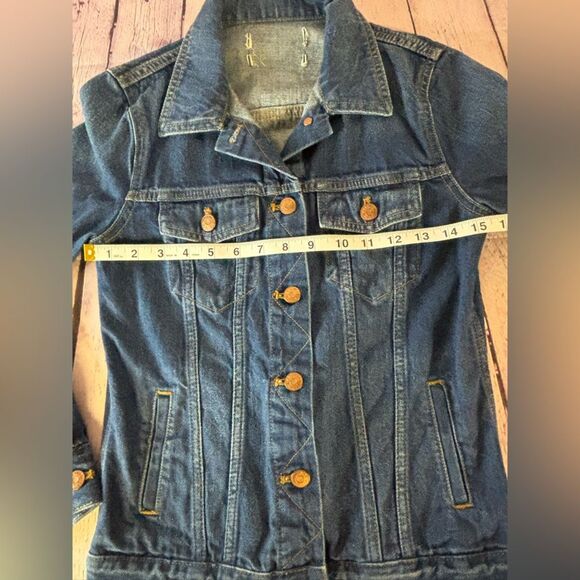 Madewell Classic Front Button Flap Pocket Preppy Academia Jean Jacket Size S - Picture 9 of 10